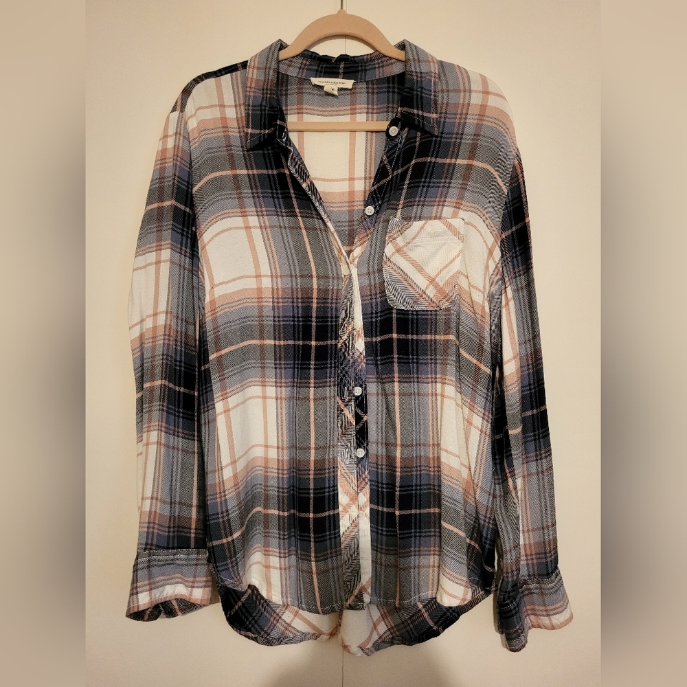 Light flannel, pale pink and blues